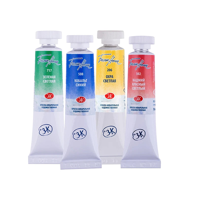 Russian White Nights Extra Fine Artists Grade Watercolors,10ml Tubes Sedimentation&Macaron New Special Series Granulating Colors