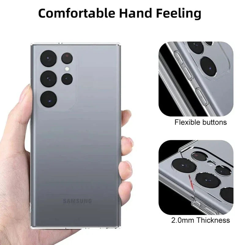Soft Silicone Clear Phone Case For Samsung A53 A13 A52 A12 A54 A16 A55 A52S S25 S24 S22 S21 S23 Ultra S20 FE Galaxy Note 20Ultra