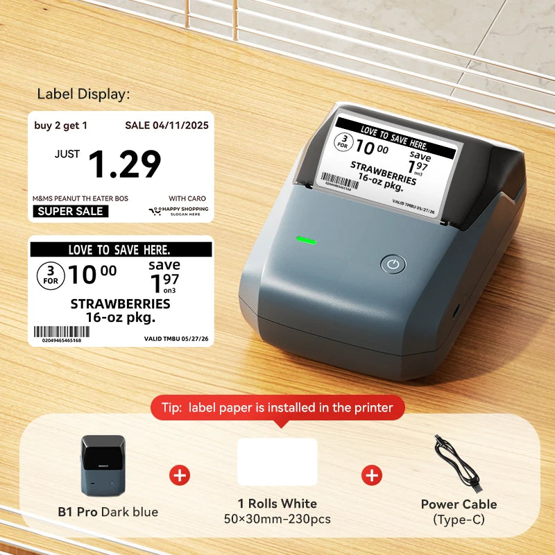 Stampante Etichette Termica Bluetooth Portatile Niimbot B1/B1 PRO