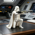Creative Black Warrior Pen Holder Kneeling Commander Pencil Stand 3D Printed Space Warrior Desk Organizer Stationery Ornament