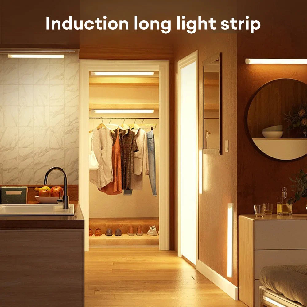 Luce Notturna a Sensore di Movimento Ricaricabile LED per Armadi e Corridoi