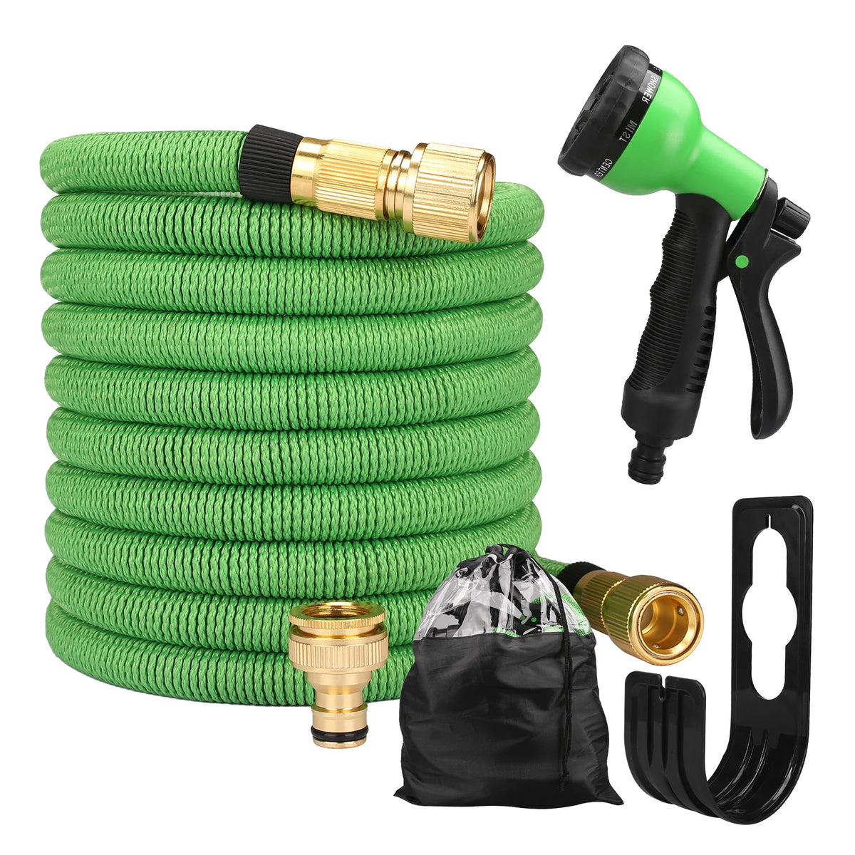 Tubo da giardino espandibile 25-100 ft con pistola 8 modalità – resistente
