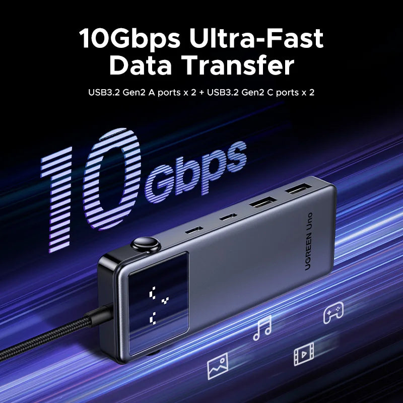 Hub USB‑C 6‑in‑1 4K 60 Hz con Power Delivery 100 W e porte 10 Gbps