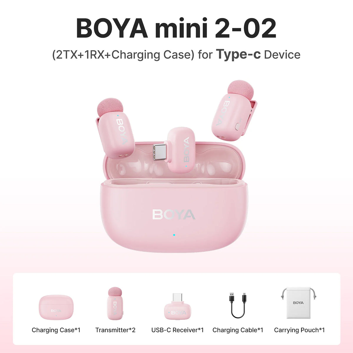 Microfono Lavalier Wireless Mini – Riduzione Rumore AI, iPhone e Android
