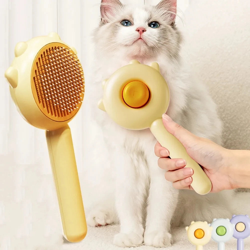 Spazzola Rimuovi Peli per Animali Slicker Brush Auto-Pulente Gatto Cane