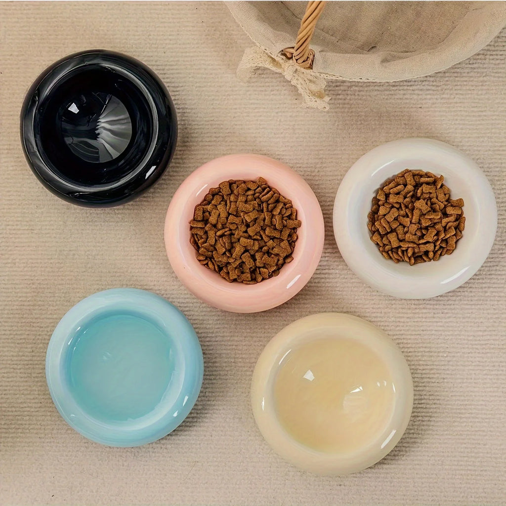 Ciotola in Ceramica a Forma di Ciambella per Gatto – Antiscivolo, Anti-Caduta
