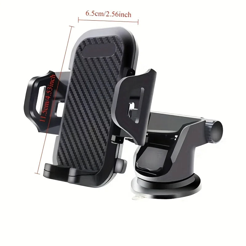 Supporto per smartphone da auto con ventosa regolabile – Nero