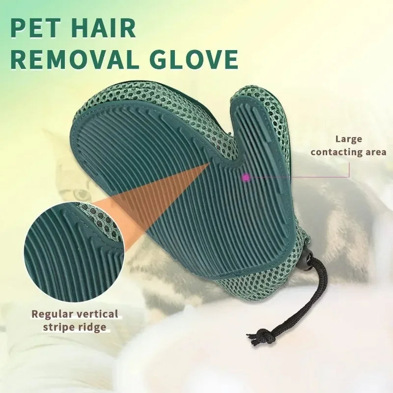Guanto a doppia faccia per cani e gatti – rimuove peli e massaggia
