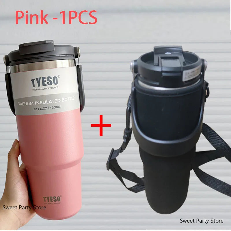 Thermos in acciaio inox 600‑1200 ml con doppio isolamento e tappo multifunzione
