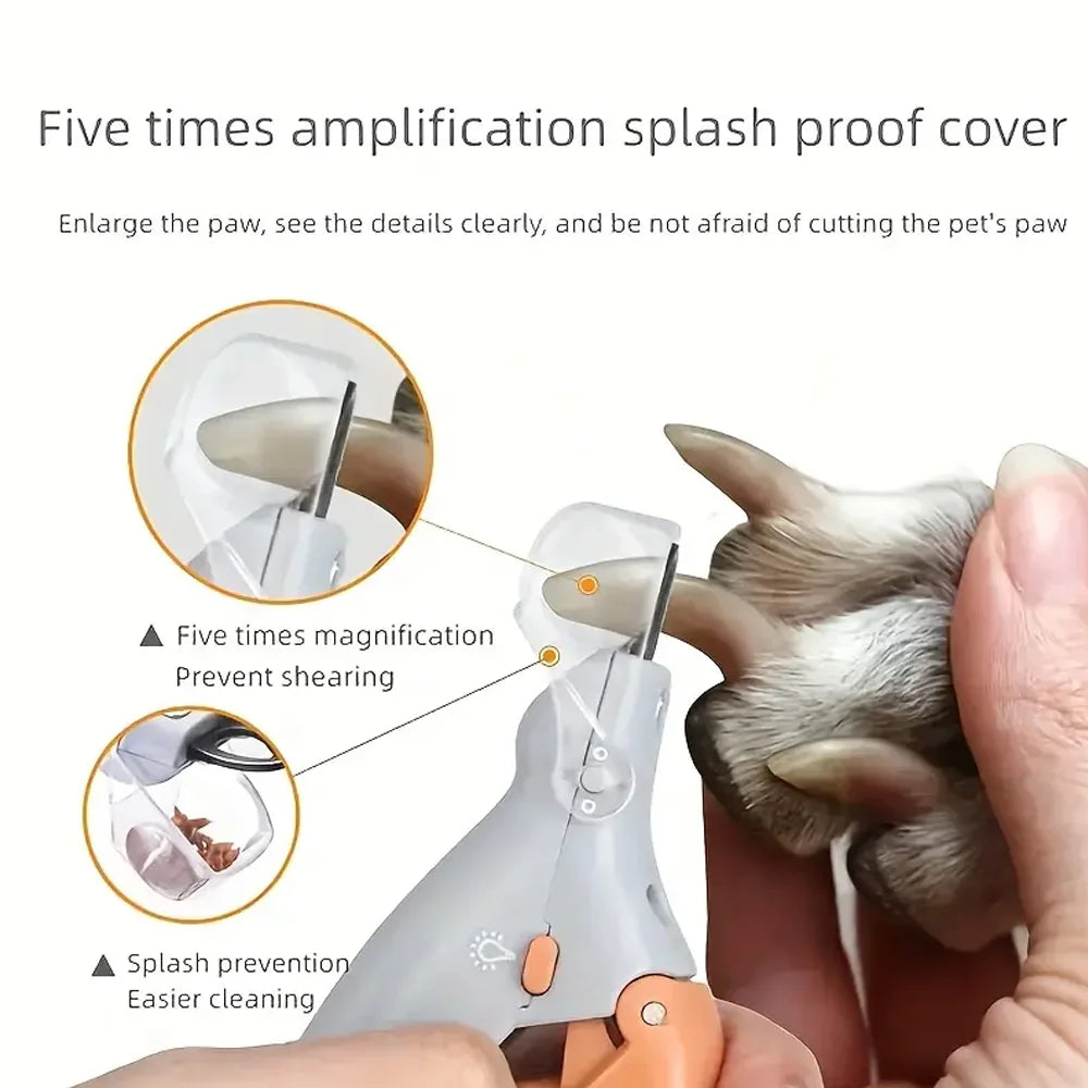Tagliaunghie LED per Cani e Gatti con 5x Ingrandimento e Luce