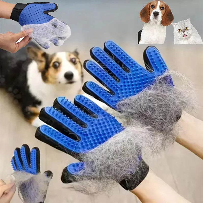 Guanto in Silicone per Rimuovere Peli di Cani e Gatti - Massaggio e Pulizia