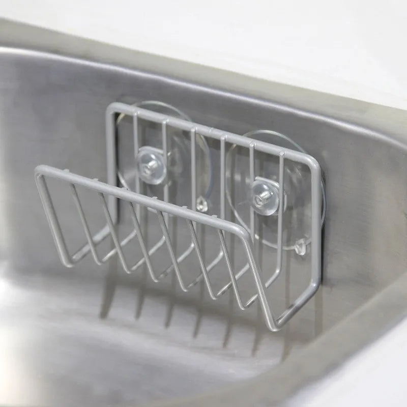 Portasponge in acciaio inox con ventosa per lavello – supporto da parete
