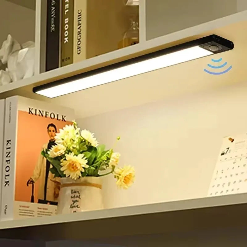 Lampada LED ricaricabile con sensore di movimento, 3 colori per armadi e cucina