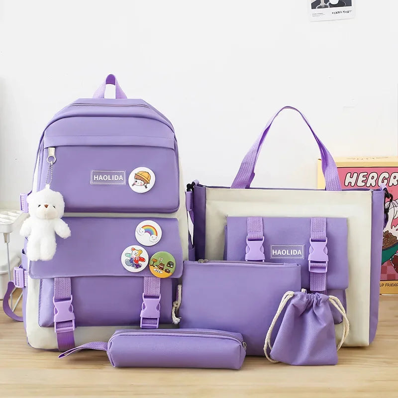 Sac à dos pour femme imperméable à haute capacité, style tendance pour l'école et les voyages