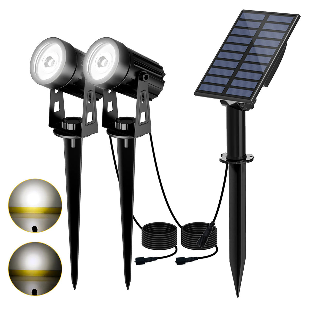 Lampada da Giardino Solare LED 3000K/6000K/RGB, IP65, 5 m, Dimmabile