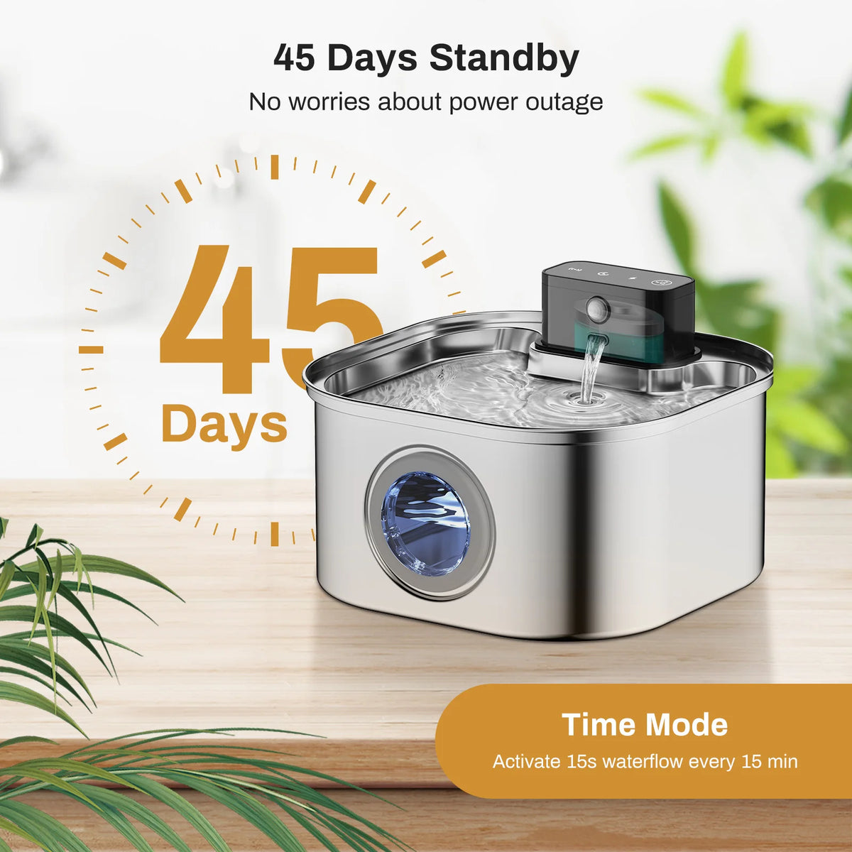 Fontanella per gatti 3,2 L in acciaio inox con batteria 4000 mAh e sensore…