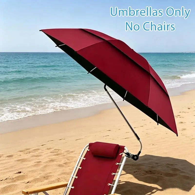 Adjustable Beach Chair Umbrella Outdoor Lightweight Clamp-on Umbrella Multi-functional Stroller Umbrella Wheelchair Stroller