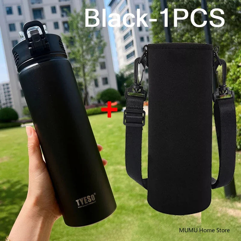 Thermos da 600/750 ml in acciaio inox con cannuccia – Mantiene caldo e freddo