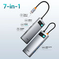 Hub USB‑C 7 in 1 4K@60Hz con PD 100 W, HDMI, 3 USB‑3.0 e lettore SD/TF