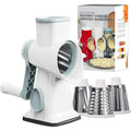 Grattugia Rotante 3 in 1 per Formaggi, Verdure e Noci – Acciaio Inox