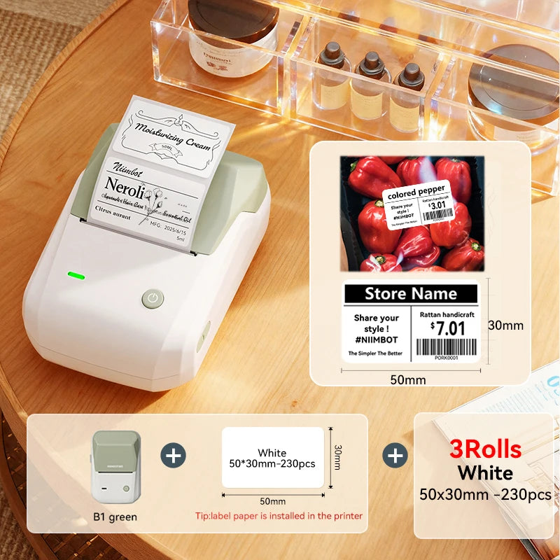 Stampante termica portatile B1 – Etichette adesive 2 pollici Bluetooth