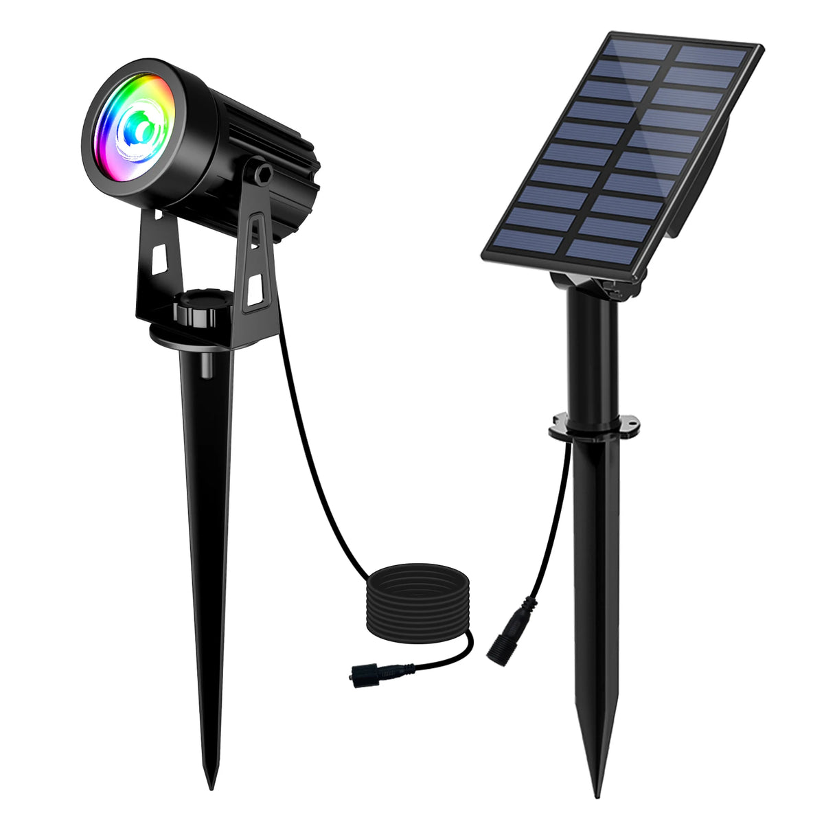 Lampada da Giardino Solare LED 3000K/6000K/RGB, IP65, 5 m, Dimmabile