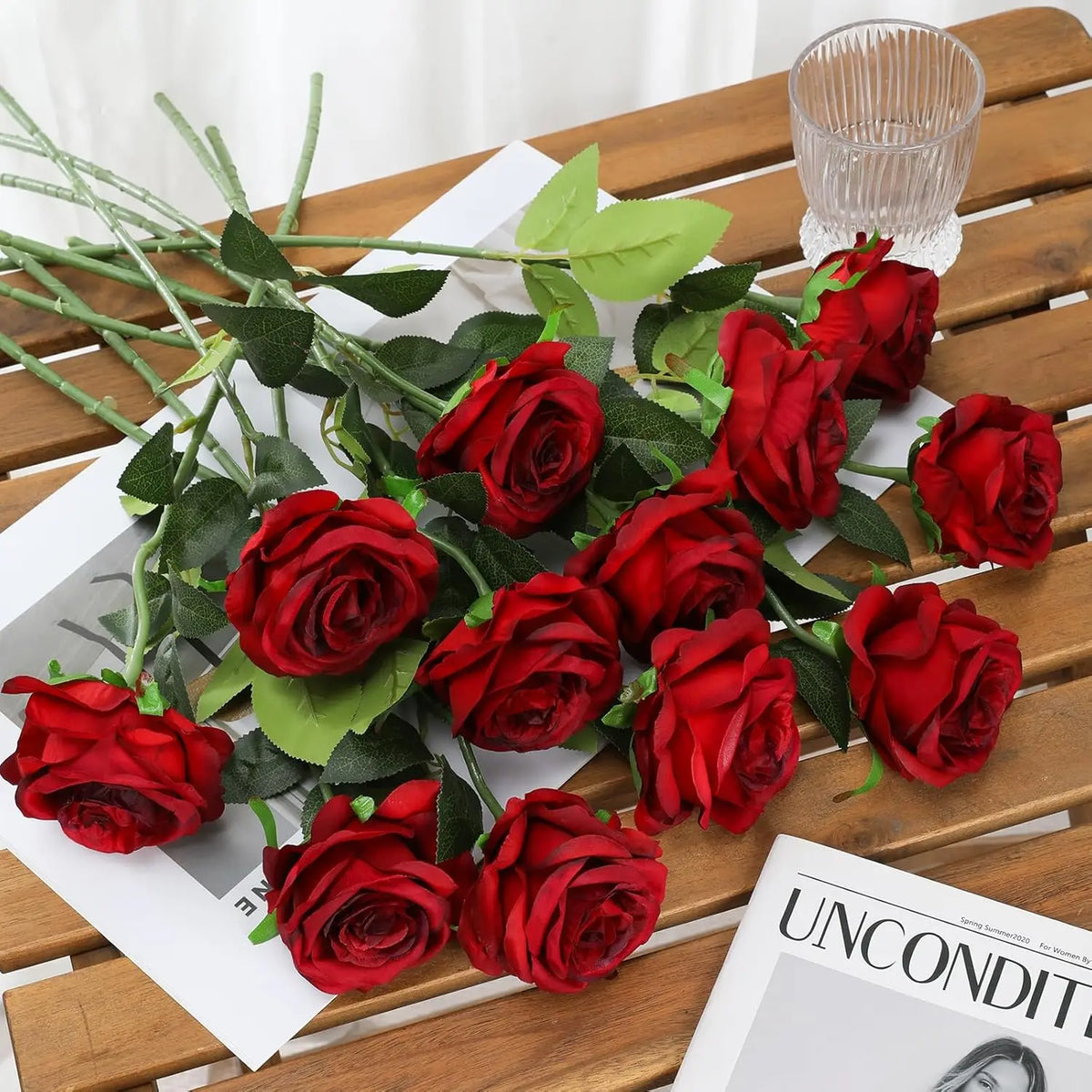 3/5/10/20pcs Roses Artificial Flowers Rose Flower Branch Artificial Red Roses Realistic Fake Rose for Wedding Home Decor