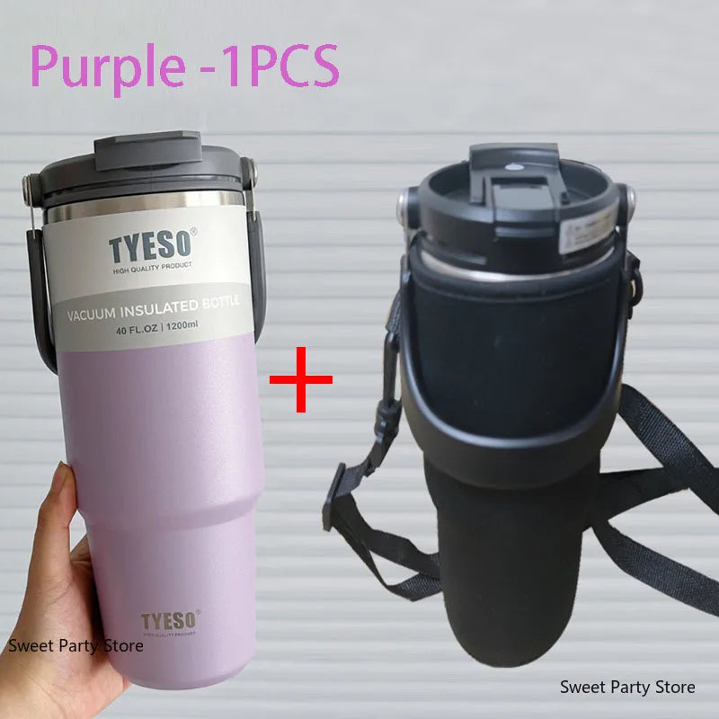 Thermos in acciaio inox 600‑1200 ml con doppio isolamento e tappo multifunzione