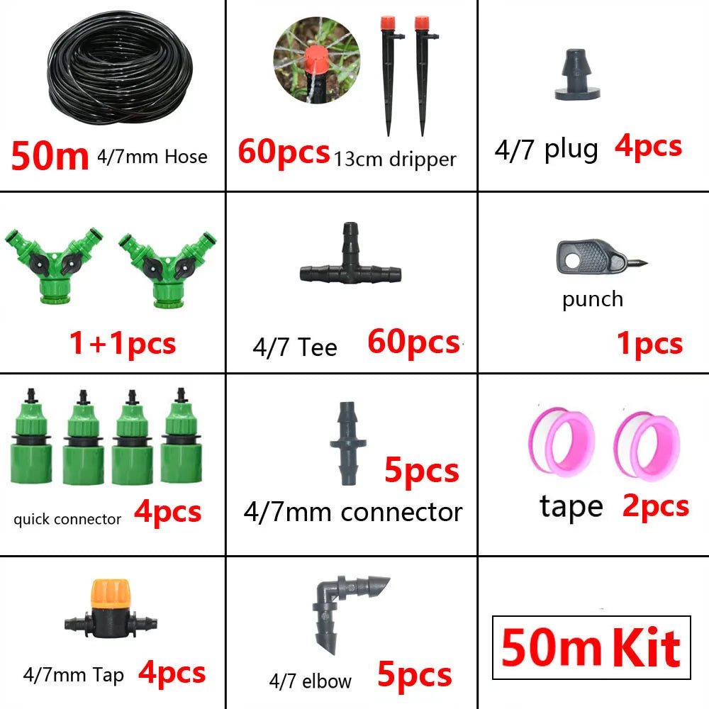 Kit Irrigazione a Goccia 13 cm – Sistema Regolabile per Giardino e Vasi