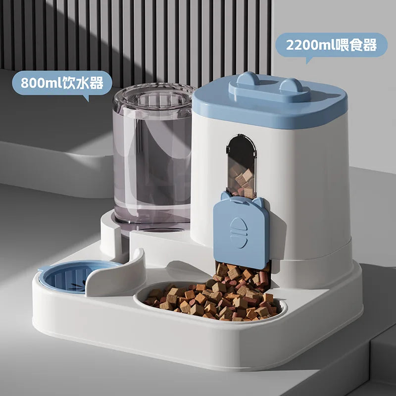 Ciotola Automatica per Gatti e Cani con Distributore d'Acqua e Anti-sversamento