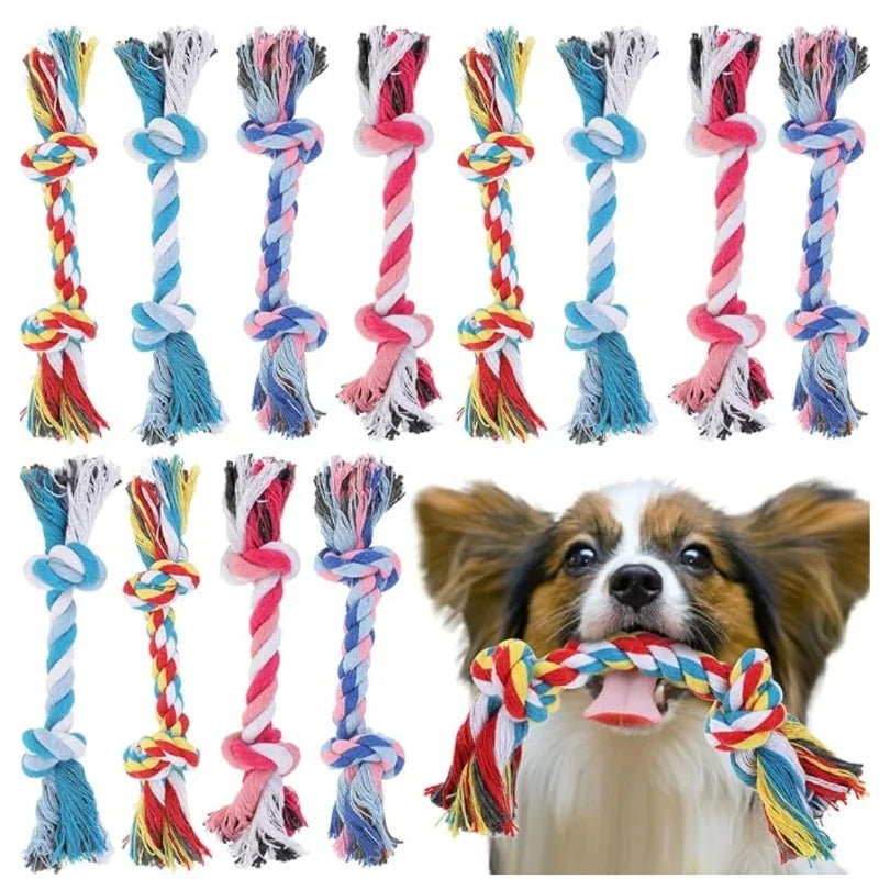 Gioco da masticare per cani e gatti – corda a nodo in lino, resistente all’acqua