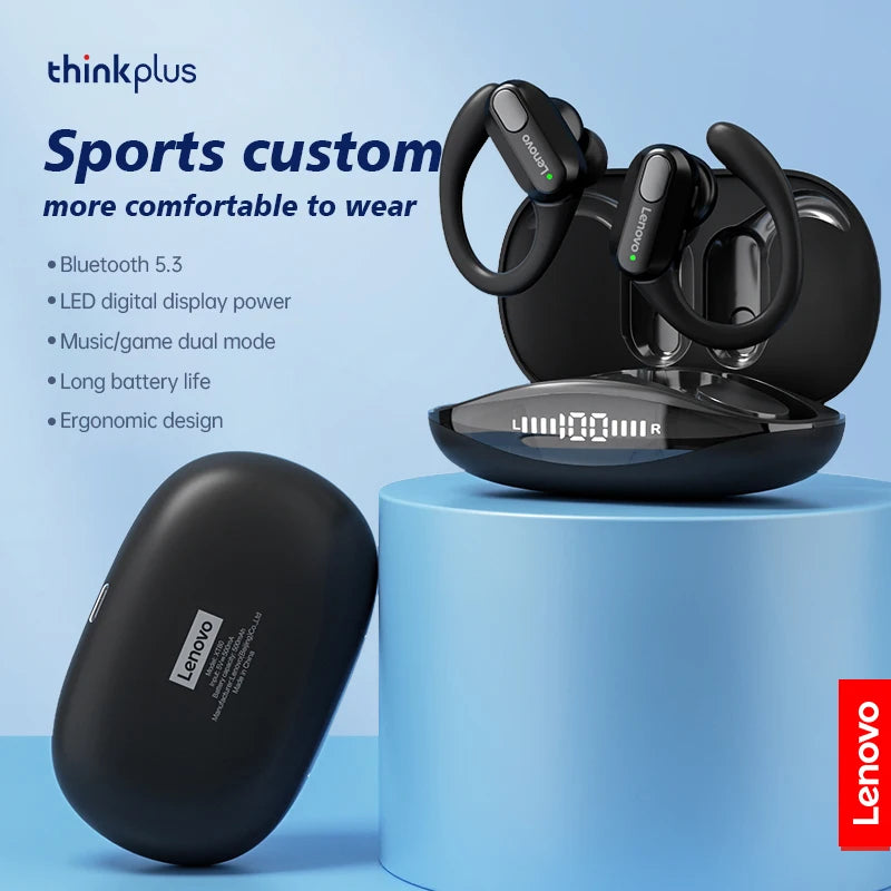 Cuffie Sport Wireless Bluetooth 5.3 con Microfono, LED Power Display