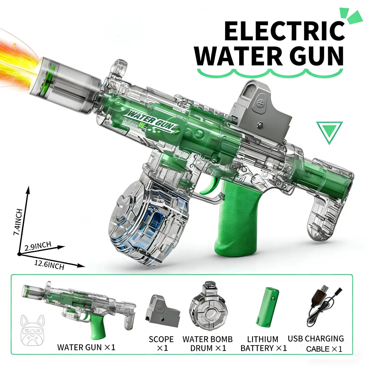 Pistola d'Acqua Elettrica per Adulti – Spruzzo Potente e Ricarica Automatica,…