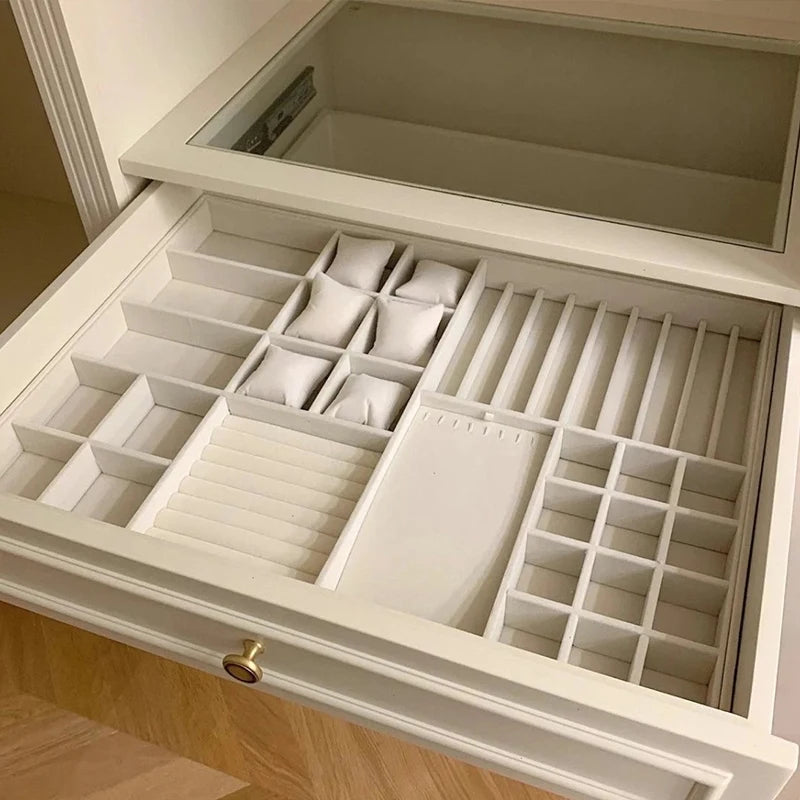 Velvet Jewelry Display Tray Case Stackable Exquisite Jewellery Holder Portable Ring Earrings Necklace Organizer Box Hot Sales