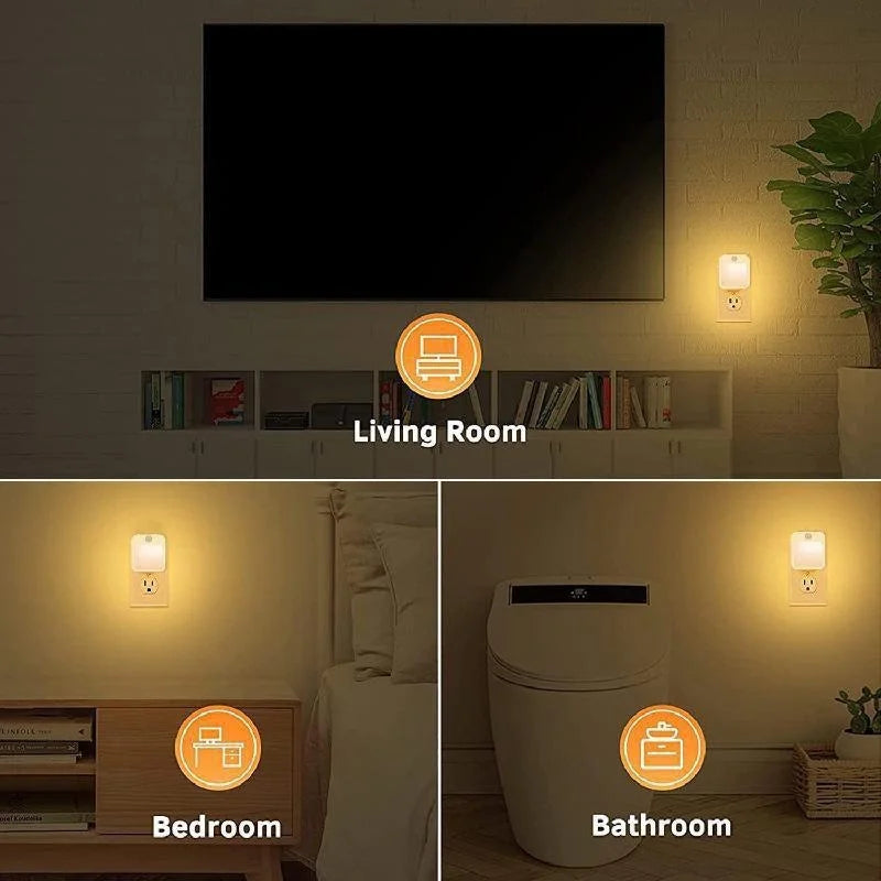 Lampada notturna LED con sensore di movimento dimmerabile, EU plug