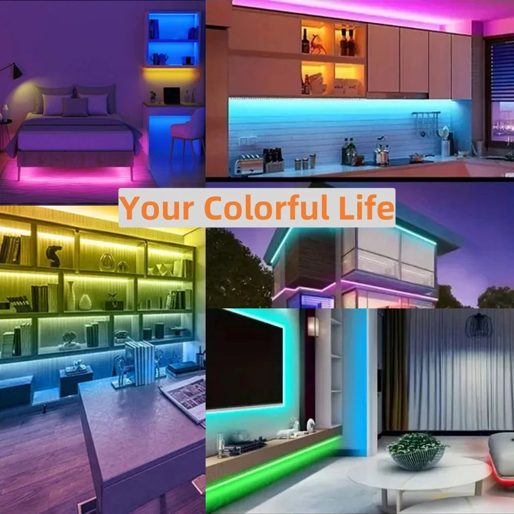 Striscia LED RGB 5V 30 LED/m con telecomando 24 tasti adesiva e impermeabile…