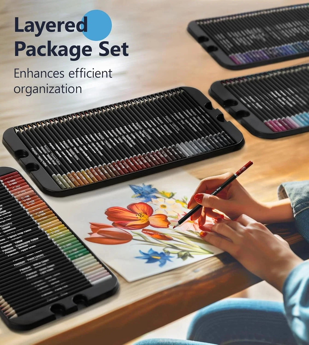 72/120/160 Watercolour Pencils Set, Premium Pigments for Mixing, Drawing For Artists, in Tin Presentation Box