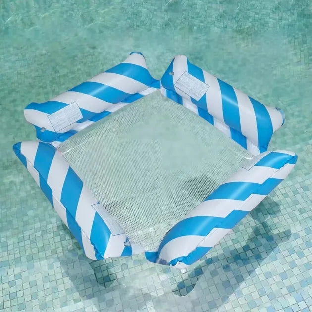 Water Hammock Recliner Inflatable Floating Mat Swimming Mattress Sea Swim Ring Swimming Pool Party Toy Recliner Bed Chair Sofa
