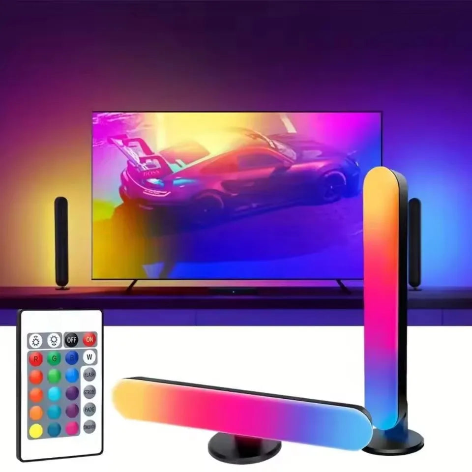 Barra LED RGB a ritmo musicale ricaricabile USB per scrivania e Natale