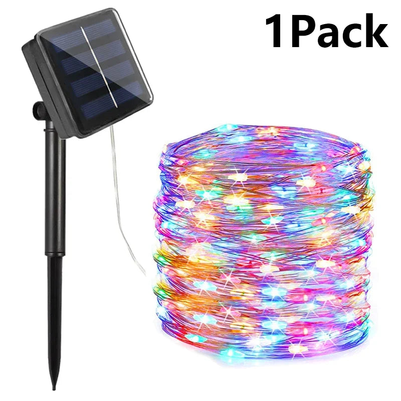Luci a LED solari a catena per esterni – Ghirlanda impermeabile per giardino,…
