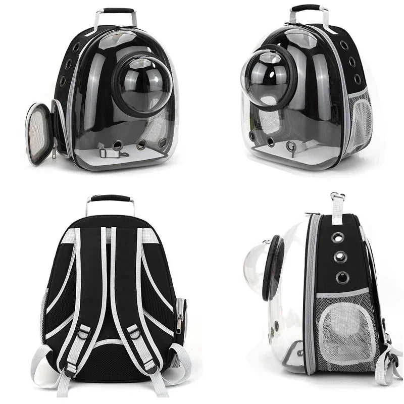 Sac à dos de transport portable et transparent pour chat, sac à dos respirant à bulle pour animaux de compagnie, capsule de voyage pour petits animaux, chiots et chatons
