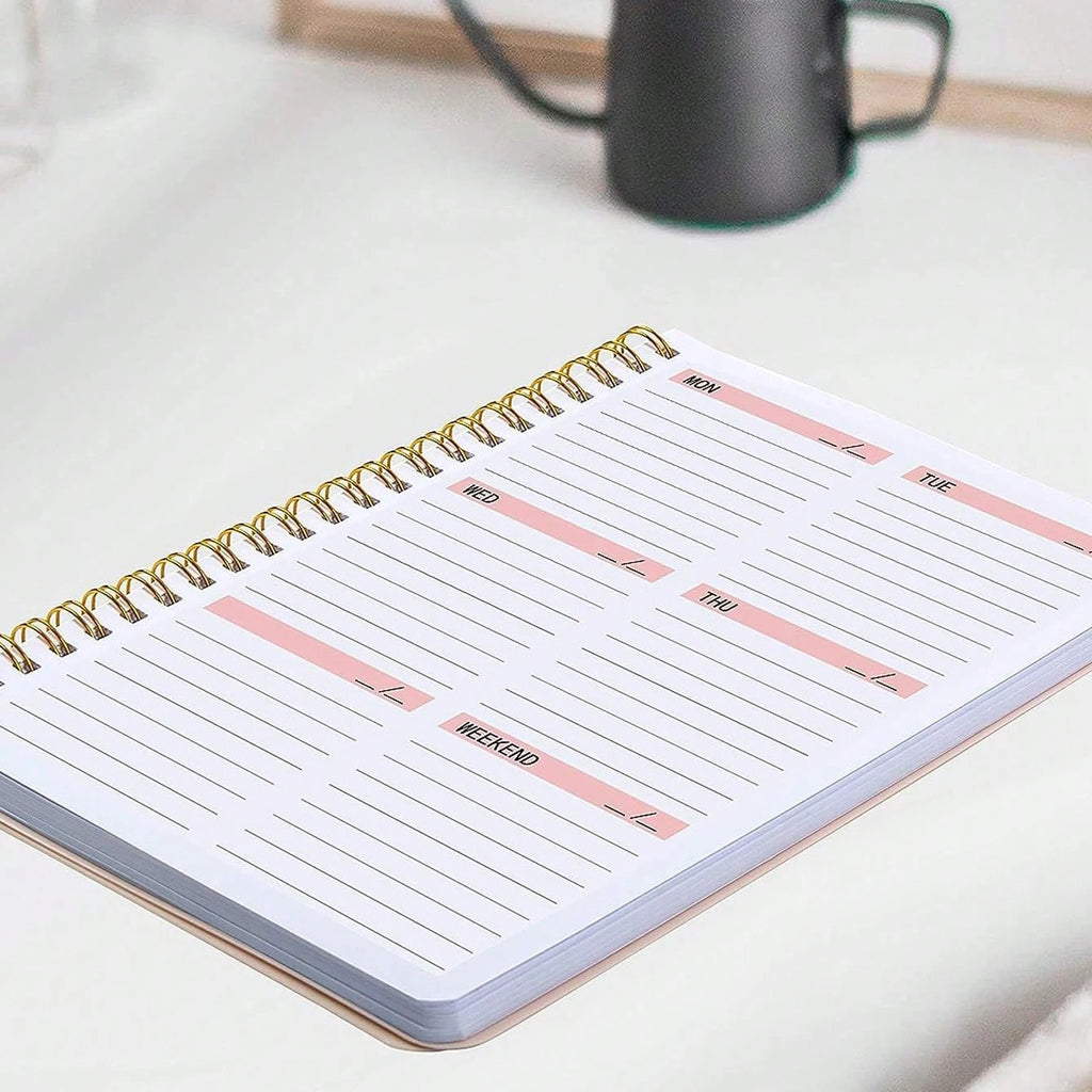 Planner A5 52 settimane - Agenda giornaliera non datata con PVC