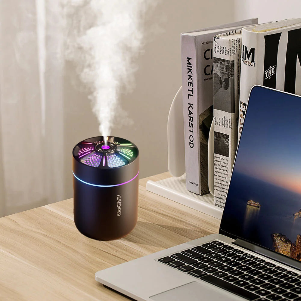 Mini umidificatore ultrasuoni 180 ml per aromaterapia, silenzioso, casa e auto