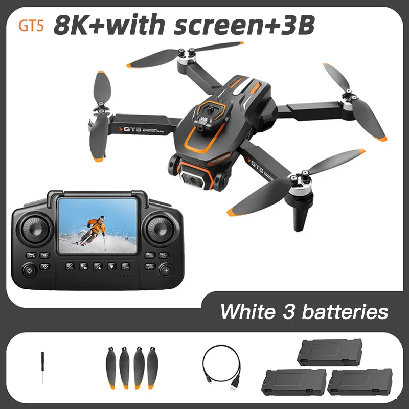 Mini Drone GT5 4K/8K con telecamera HD, motore brushless e evitamento ostacoli