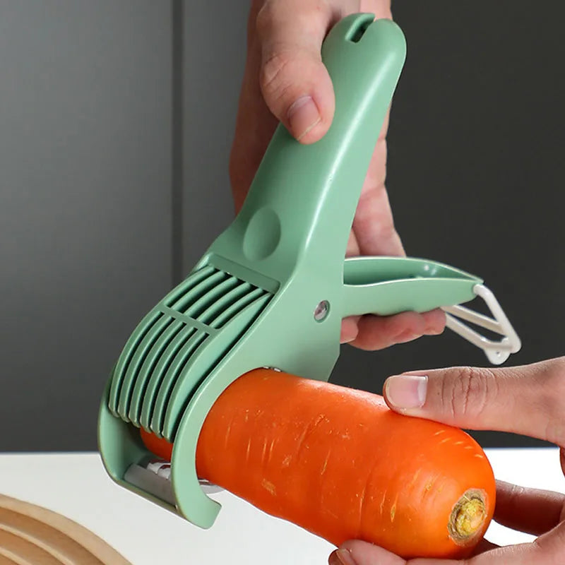 Affettatore Multiuso in Acciaio Inox per Verdure e Frutta – Design Minimalista