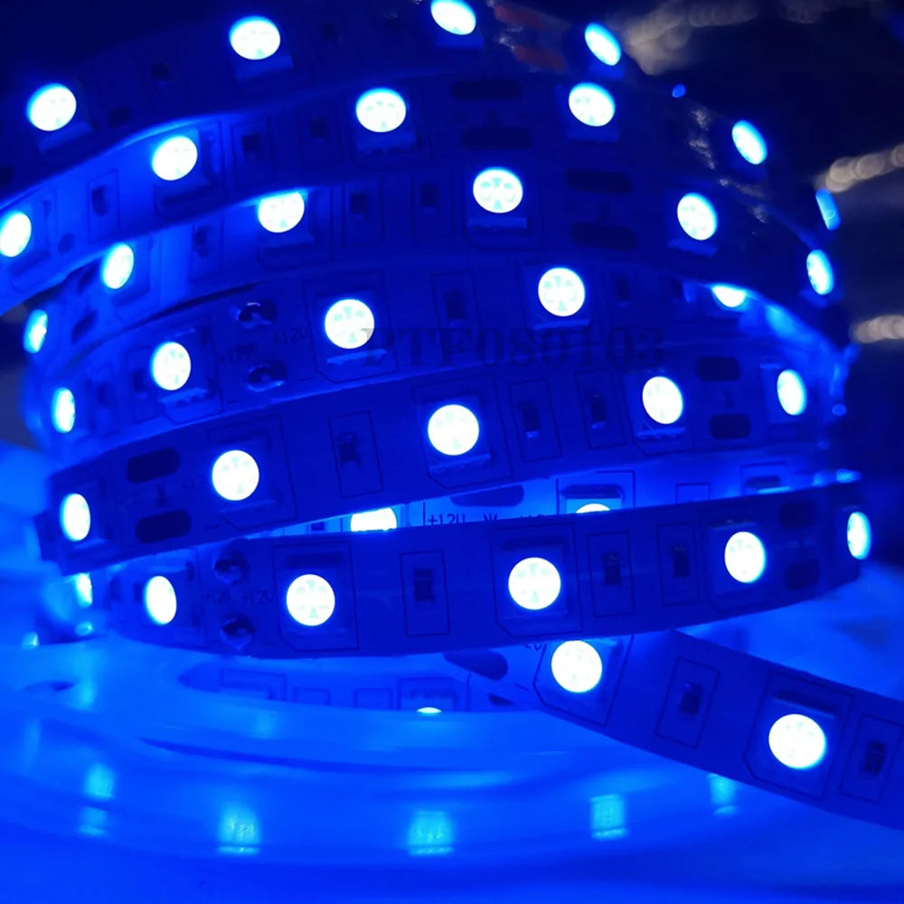 Striscia LED 5050 5 m 12‑24 V RGB/bianco caldo, impermeabile e flessibile