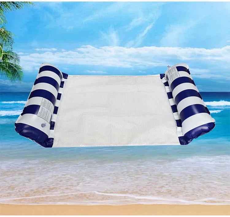Hamac gonflable pliable – matelas flottant pour piscine et plage