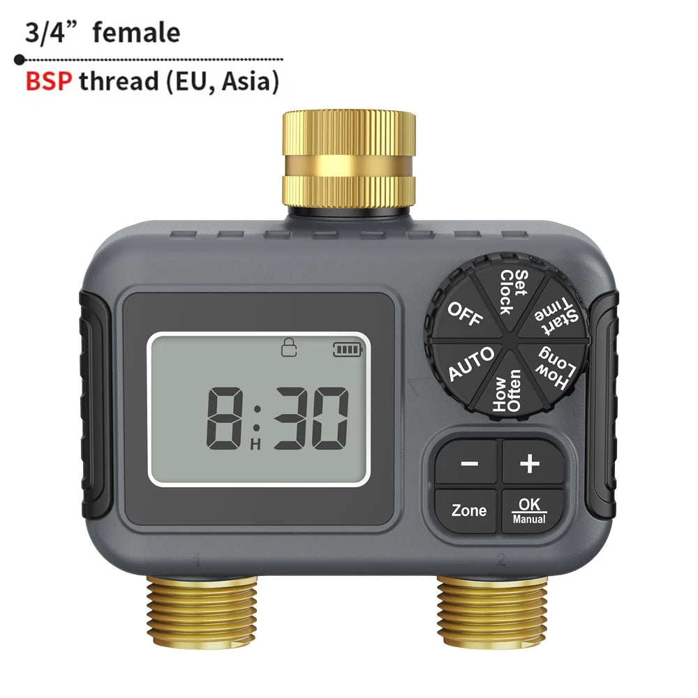 Timer programmabile per irrigazione giardino 1-3 zone con ritardo pioggia