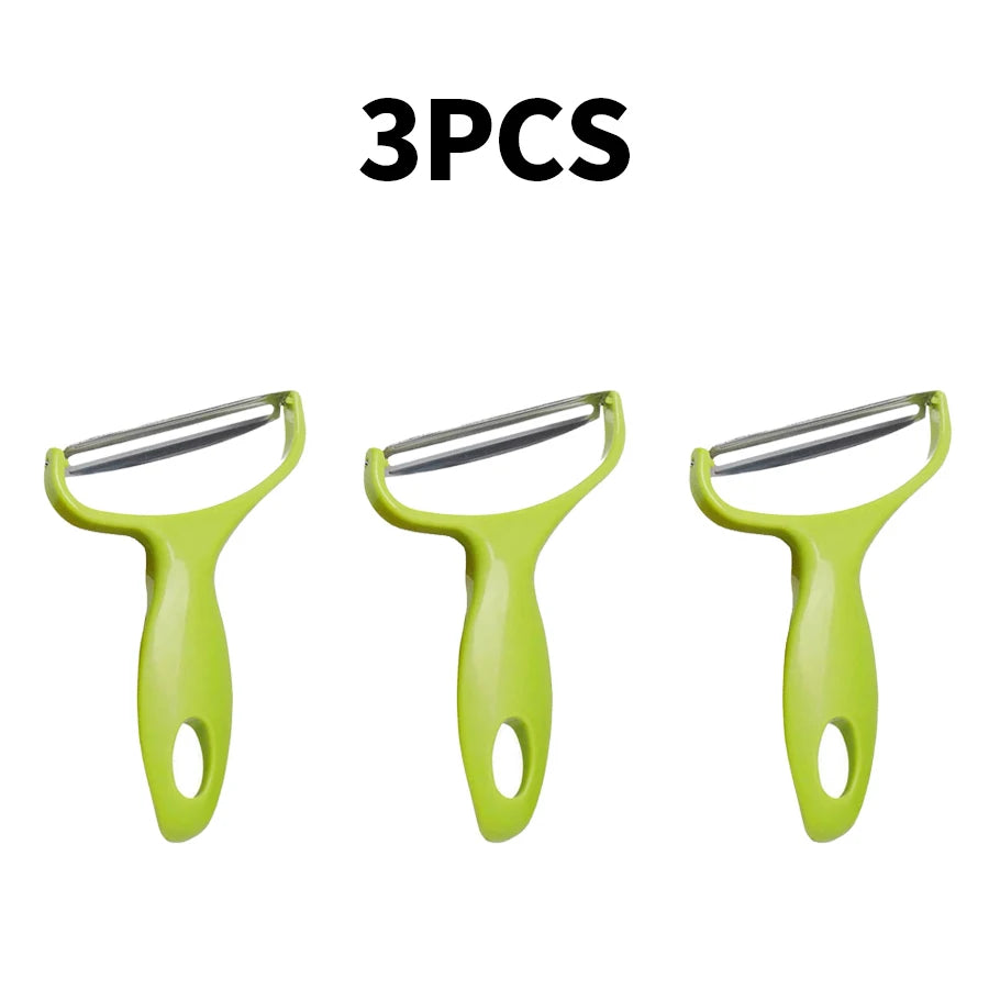 Set da 3 grattugie multiuso per verdure – bocca larga e lame in acciaio inox