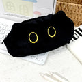 Trousse à crayons portable motif chat noir grande capacité trousse scolaire